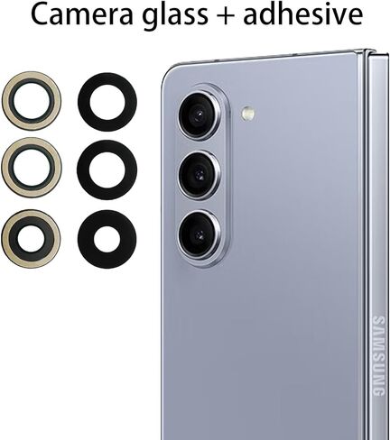 Camera Glass Cover Rear Lens Replacement Parts+ Adhesive for Samsung Galaxy Z Fold 5 in Kuwait