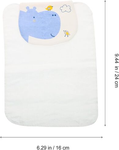 Toyvian 6pcs Baby Sweat Absorbent Towel Animal Theme Cotton Cloth Absorb Soft Cartoon Infant Back Towels Back Wet Pad Wipes in Saudi Arabia