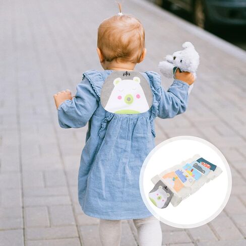 Toyvian 6pcs Baby Sweat Absorbent Towel Animal Theme Cotton Cloth Absorb Soft Cartoon Infant Back Towels Back Wet Pad Wipes in Saudi Arabia