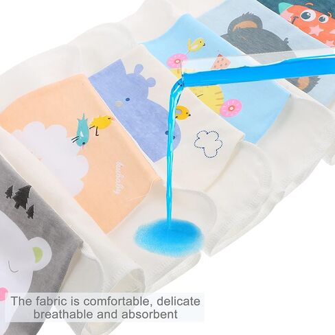 Toyvian 6pcs Baby Sweat Absorbent Towel Animal Theme Cotton Cloth Absorb Soft Cartoon Infant Back Towels Back Wet Pad Wipes in Saudi Arabia