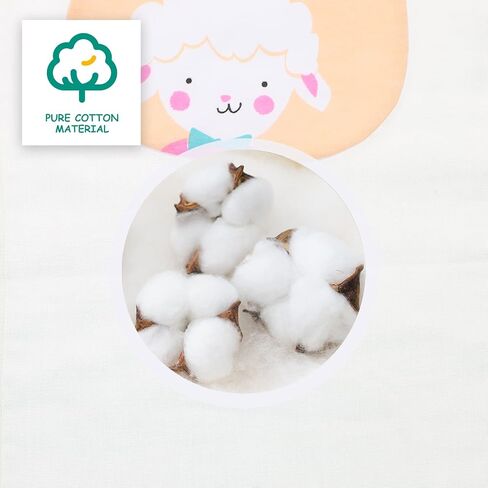 Toyvian 6pcs Baby Sweat Absorbent Towel Animal Theme Cotton Cloth Absorb Soft Cartoon Infant Back Towels Back Wet Pad Wipes in Saudi Arabia