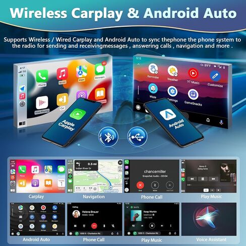 Podofo 2G+64G Car Stereo for Chevrolet Malibu XL 2016-2018 with Wireless Carplay & Android Auto, 9 Inch Touchscreen Car Radio with Bluetooth/GPS/WiFi/SWC/FM&RDS Radio + AHD Backup Camera + MIC in Saudi Arabia