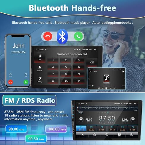 Podofo 2G+64G Car Stereo for Chevrolet Malibu XL 2016-2018 with Wireless Carplay & Android Auto, 9 Inch Touchscreen Car Radio with Bluetooth/GPS/WiFi/SWC/FM&RDS Radio + AHD Backup Camera + MIC in Saudi Arabia