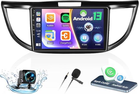8-Core 4+64G Android Car Stereo لهوندا CRV 2012-2016 مع Carplay Android Auto 59 موضوع 9 بوصة شاشة تعمل باللمس بلوتوث 5.0 FM/RDS شبكة راديو DSP 32EQ AI Voice GPS in Kuwait