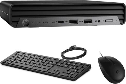 HP Elite Mini 800 G9 Business Desktop Computer (12th Gen 6-Core Intel i5-12500T, 32GB DDR5, 1TB PCIe SSD, Intel UHD 770, Keyboard & Mouse, Win11P) w/DKZ Hub USB Port Expander in Saudi Arabia