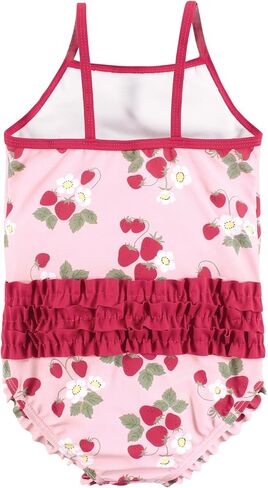 Hudson Baby Baby Girl's Toddler Swimsuit, Pink Strawberry, 9-12 Months in Saudi Arabia