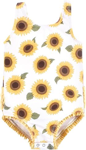 Hudson Baby Baby Girl's Toddler Swimsuit, Sunflower, 6-9 Months in Saudi Arabia