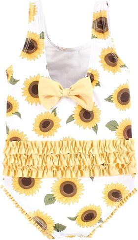 Hudson Baby Baby Girl's Toddler Swimsuit, Sunflower, 6-9 Months in Saudi Arabia