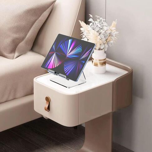 Acrylic Desk Tablet Stand, Clear Tablet Holder, Desktop iPad Stand, Compatible with Tablet Such As iPad Air Mini Pro, Phone 13 Pro 12 Mini 11 XS Max XR X 6 7 8 Plus (4-13 inch) in Saudi Arabia