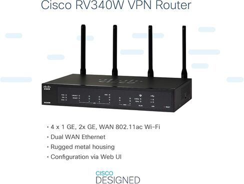 Cisco RV340W-A-K9-NA Wireless Router Gigabit Ethernet Dual-Band (Renewed) in Saudi Arabia