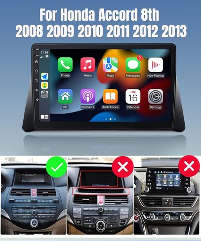 Naifay Android Car Radio for Honda Accord 8th 2008 2009 2010 2011 2012 2013, 2+32GB 10.1 Inch Touch Screen Car Stereo with Wireless Carplay Android Auto GPS Navigation WiFi FM SWC Backup Camera in Saudi Arabia