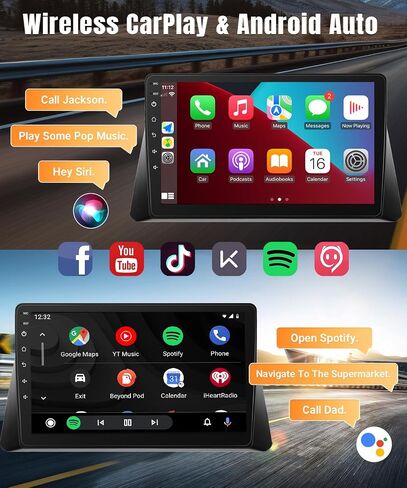 Naifay Android Car Radio for Honda Accord 8th 2008 2009 2010 2011 2012 2013, 2+32GB 10.1 Inch Touch Screen Car Stereo with Wireless Carplay Android Auto GPS Navigation WiFi FM SWC Backup Camera in Saudi Arabia