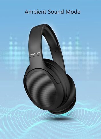 INFURTURE Q3 Active Noise Cancelling Headphones, Wireless Over Ear Bluetooth Headphones, Deep Bass Headset, Ambient Sound Mode,Low Latency, Memory Foam Ear Cups,60H Playtime in Saudi Arabia