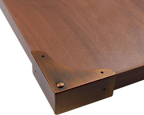 Antrader Box Metal Corner Protector,Zinc Alloy Furniture Corner Protector,Decorative Edge Cover Safety Guard,Pack of 4(49×49×24mm in Saudi Arabia