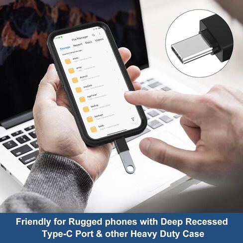 USB C to USB OTG Adapter 2 Pack USB C Male to USB 3.0 Female Extension Adapter Type C OTG Drive Converter Compatible with Otterbox Case iPhone 15 Pro iPad Mini 6 Air 4 5 Surface Go Samsung S24 Pixel 8 in Saudi Arabia