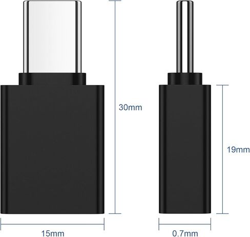 USB C to USB OTG Adapter 2 Pack USB C Male to USB 3.0 Female Extension Adapter Type C OTG Drive Converter Compatible with Otterbox Case iPhone 15 Pro iPad Mini 6 Air 4 5 Surface Go Samsung S24 Pixel 8 in Saudi Arabia