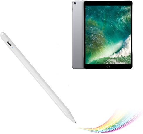 قلم إلكتروني لجهاز iPad Pro 10.5 بوصة، قلم رصاص ذو سعة نشطة متوافق مع أقلام Apple iPad Pro 10.5 بوصة، جيد في الرسم والكتابة، قلم قابل لإعادة الشحن من النوع C، أسود in Saudi Arabia