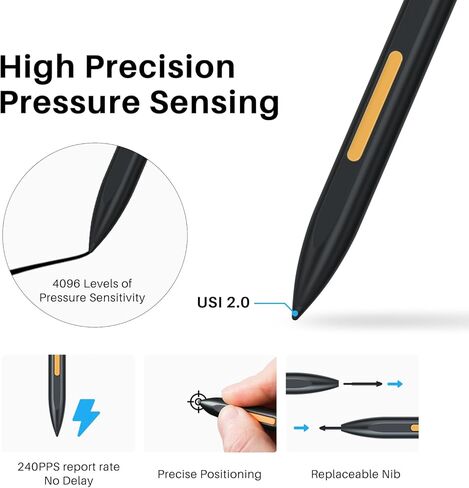 قلم HUION HS200 ذو سعة نشطة لجهاز Kamvas Slate 10، متوافق مع Chromebook in Kuwait