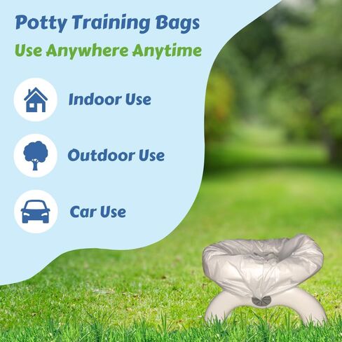 [30 Pack] Disposable Potty Bags Compatible with OXO Tot 2-in-1 Go Potty and Most Potty Chairs, Absorbant Refill Bags for Portable Travel Potty Toilet | Gift 72 Motivational Potty Training Stickers in Saudi Arabia