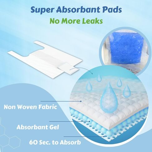[30 Pack] Disposable Potty Bags Compatible with OXO Tot 2-in-1 Go Potty and Most Potty Chairs, Absorbant Refill Bags for Portable Travel Potty Toilet | Gift 72 Motivational Potty Training Stickers in Saudi Arabia