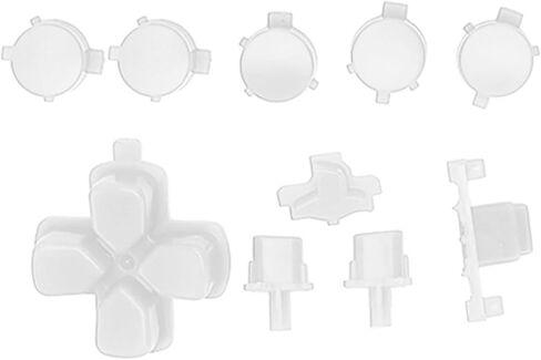 16Pcs Game Controller Replacement Buttons, Thumbsticks Joystick for PS5 Gamepad, Replacement Thumbstick Buttons for PS5 Controller (White) in Kuwait