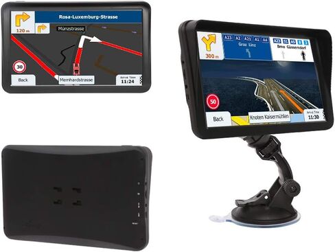 GPS Navigator for Car, Latest 2024 Map 9-inch HD Display 16GB 256MB Satellite Navigation with Sun Visor,Smart Real Voice GPS Guidance，Provides Lifetime Live Map Updates in Saudi Arabia
