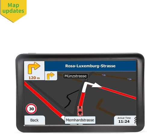 GPS Navigator for Car, Latest 2024 Map 9-inch HD Display 16GB 256MB Satellite Navigation with Sun Visor,Smart Real Voice GPS Guidance，Provides Lifetime Live Map Updates in Saudi Arabia