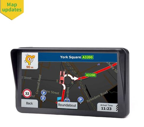 GPS Navigator for Car, Latest 2024 Map 9-inch HD Display 16GB 256MB Satellite Navigation with Sun Visor,Smart Real Voice GPS Guidance，Provides Lifetime Live Map Updates in Saudi Arabia