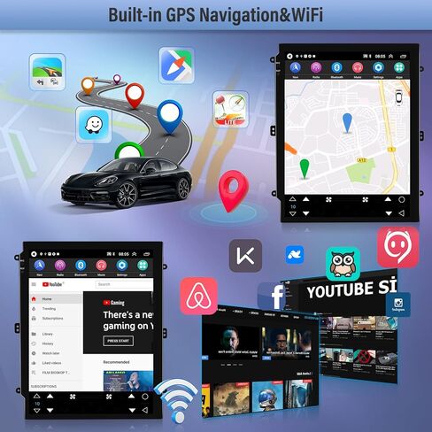 ستيريو سيارة Android 13 لسيارة Nissan Sentra 2006-2011 مع Apple Carplay وAndroid Auto، راديو سيارة بشاشة لمس عالية الدقة 9.7 بوصة مع نظام ملاحة GPS، WiFi، بلوتوث، راديو FM/RDS، HiFi، SWC، USB مزدوج + كاميرا احتياطية in Saudi Arabia