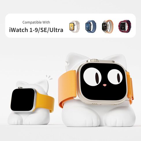 ELETIUO Charger Stand Compatible with Apple Watch Series 49/46/45/44/42/41/40/38mm iWatch Ultra2/Ultra/10/9/8/SE2/7/6/SE/5/4/3/2/1,Silicone Charging Dock Organizer Supports Night Stand Mode,Purple in Kuwait