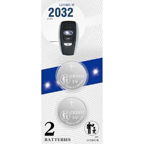 (2 حزمة CR2032 2032 بديلة لبطارية Subaru Remote Key Fob تناسب 2017-2021 غطاء Ascent Crosstrek Forester Impreza Legacy Outback CVT STI WRX Smart (FHYQ14AHX أو 2AOKM-SB4)