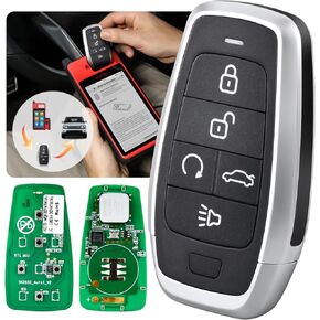 Autel MaxiIM Ikey, IKEYAT005BL, 2024 Programmable Universal Smart Key Replacement, 5 Buttons Blank OE-Quality Key Fob for 700+ Vehicles, IMMO Learning, Dual-Band, 130FT Remote, Work w/ KM100 Scan Tool