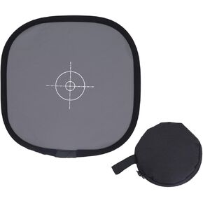 Grey White Balance Card, 12x12 Inch/30x30cm Double Sided 18% Gray White Balance Reference Card, Foldable Camera Focus Board with Carry Pouch for Photography
