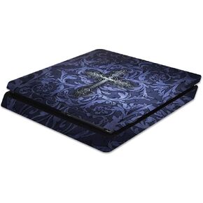 غلاف MightySkins متوافق مع وحدة تحكم Sony PS4 Slim - Gothic Cross | غطاء ملتف واقٍ ومتين وفريد ​​من نوعه من الفينيل | سهل التطبيق والإزالة وتغيير الأنماط | صنع في الولايات المتحدة الأمريكية