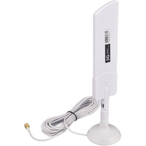 4G/LTE/5G Antenna 600-6000Mhz 8dbi Universal Wide Band Omni Paddle Antennas + SMA Male Magnetic Base 16.5FT RG58 Cable for Cisco, Cradlepoint, Digi, MoFi, Pepwave, Sierra Wireless