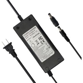 54.6V 2A Power Supply Adapter Charger for 48V Lithium Li-ion Battery Pack with DC 5.5x2.5mm Plug