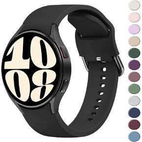 AK for Samsung Galaxy Watch 6 Band 40mm 44mm / Galaxy Watch 6 Classic Bands 43mm 47mm, 20mm Soft Silicone No Gap Sport Band Adjustable Replacement Strap for Galaxy Watch 6 Band Women Men