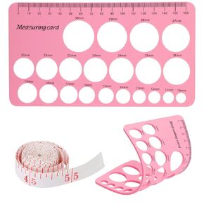 Nipple Ruler, Geepen Silicone Nipple Measurement Tool for Flanges Soft Flange Size Measure for Nipples Breast Flange Measuring Tool New Mothers Must Haves Pink Round
