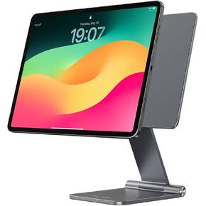 Foldable Magnetic Stand Only for iPad Pro 13 M4 2024, Premium Aluminum Alloy iPad Stand for Desk, 360° Rotating Adjustable Tablet Holder Mount for iPad Pro 13 inch M4 for Working & Drawing