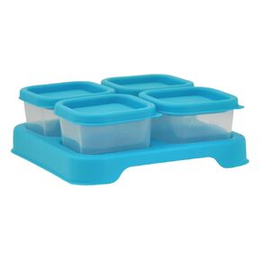 green sprouts Fresh Baby Food Unbreakable Cubes (2oz/4pk) | Store, carry, & serve homemade baby food | Lid provides leak-proof seal, Made from safer plastic, Embossed with measurements