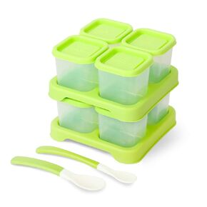 8-Pack Baby Food Storage Containers Freezer Safe BPA Free (Pink, 4 OZ Each) - Solid Food Storage Containers Baby Stackable Baby Food Containers with Lids - Baby Food Freezer Storage Tray 4 Oz
