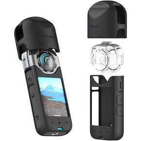 aMaiMingji لواقي العدسات Insta360 x3، واقي عدسة 360 X3 لـ Insta360 X3، يتضمن غطاء واقي عدسة 360 X3 مضاد للضباب وحافظة واقية من السيليكون X3 in Kuwait