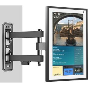 Wall Mount for Echo Show 15 - PUTORSEN Fully Adjustable Wall Mounting Bracket for Show 15 & Monitors 13"-32" w/Heavy Duty Swivel Rotate Arm, Holds up to 55lbs