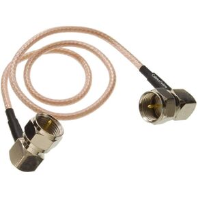 CablesOnline, 1-foot Slim Coax 75-ohm RG179 with Right-Angle F-Type Connectors TV, Satellite & Antenna Cable, SI-FF301