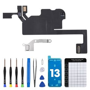 for iPhone 13 Ear Speaker Flex Cable Replacement Earpiece OEM Earspeaker Connector Repair Proximity Light Sensor Module Mic with Fix Tools Kit for iPhone13 A2631 A2633 A2634 A2635 A2482