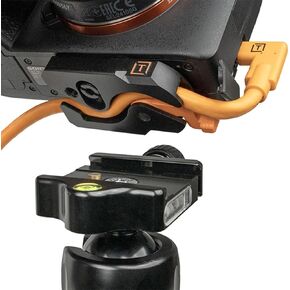 Tether Tools TetherGuard LeverLock Plate Port Protection, Tripod Plate for Cable Management
