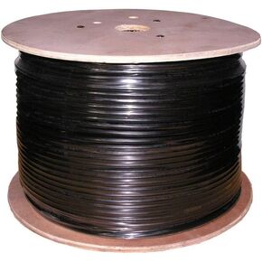 Monoprice Cat5e Ethernet Bulk Cable - Network Internet Cord - Solid, 550Mhz, UTP, Pure Bare Copper Wire, Outdoor, 24AWG, 1000ft, Black