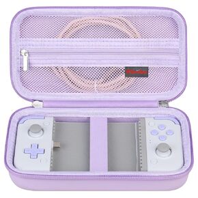 Elonbo Carrying Case for GameSir X2s Type-C Mobile Gaming Controller, GameSir X2s Mobile Handheld Gaming Controller Travel Bag Organizer Holder, Extra Interior Mesh Pocket Fits Charging Cables,Purple
