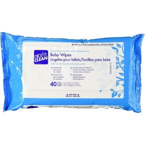 Nice 'N Clean Baby Wipes with Aloe, Travel Pak, Unscented, Hypoallergenic, 40 Wipes