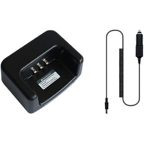 BAOFENG DR-1801 Charger Dock with 12V Car Charger Desktop with Indicator Light for DMRS Two Way Radio Output DC8.4V Walkie Talkie Battery Charging